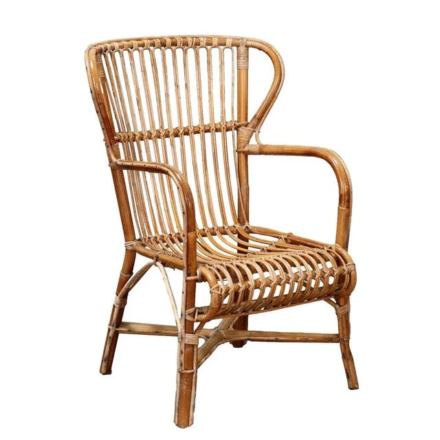 Bamboo Armchair, 1980s For Sale - Image 10 of 10