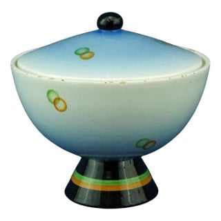 Vintage Italian Ceramic Vase with Lid by the Galvani Factory, 1920s For Sale