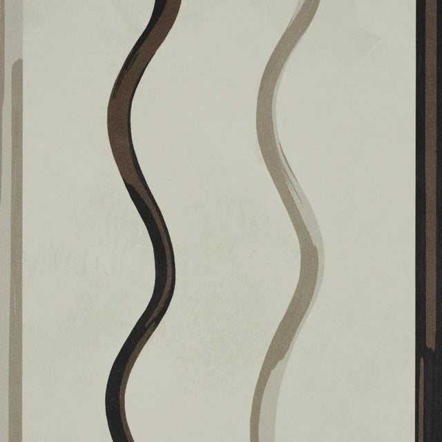 Contemporary SAMPLE - Schumacher x Backdrop Affogato Wallpaper In Ivory & Carbon For Sale - Image 3 of 4