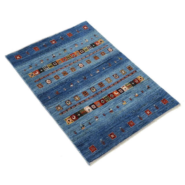 Traditional Pasargad Persian Gabbeh Rug For Sale - Image 3 of 4