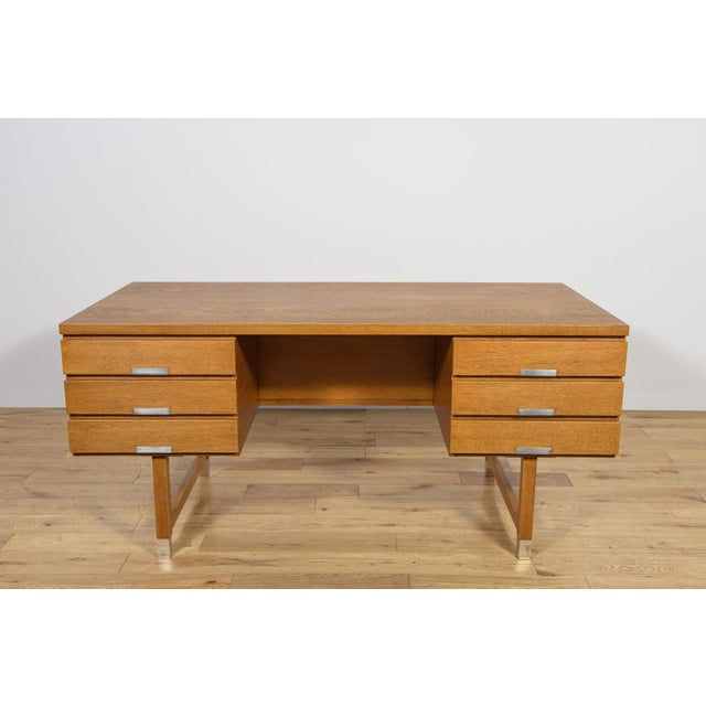 Mid-Century Modern Oak Desk from Eigil Petersens Møbelfabrik, Denmark, 1970s For Sale - Image 3 of 18