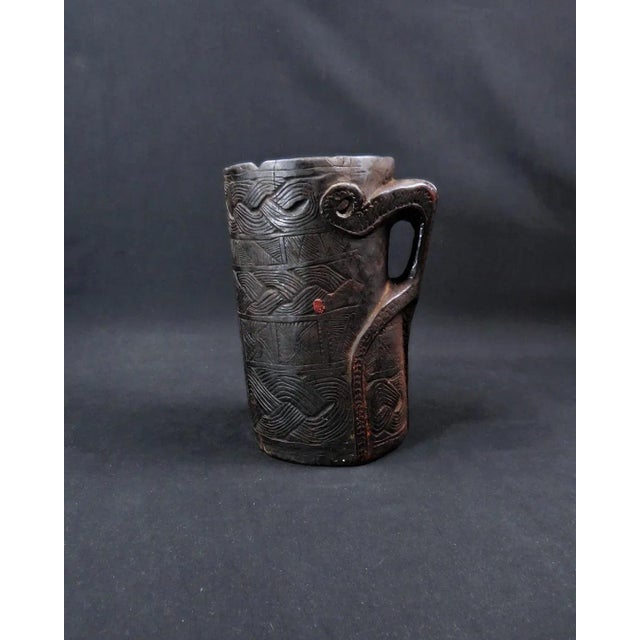 Nepalese Milk Jug in Wood with Brown Patina, 1920s For Sale - Image 6 of 11