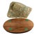 Gemstone Rough Natural Fluorite Mineral Specimen on Wooden Display Base For Sale - Image 7 of 7