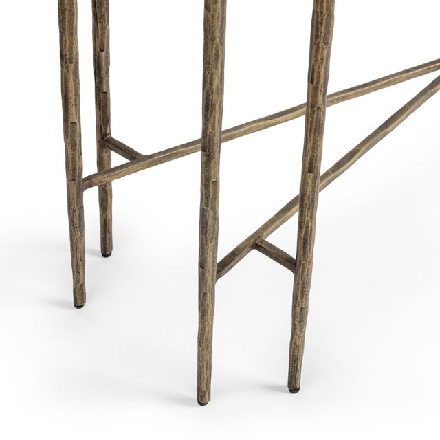 Luna Stone & Bronze Console Table For Sale - Image 9 of 10