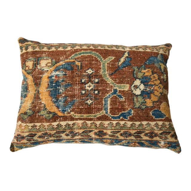 Antique Ziegler Mahal Rug Fragment Pillow For Sale