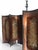 A large and heavy centerpiece is this stunning period brutalist copper hanging light, created in rustic france by the...
