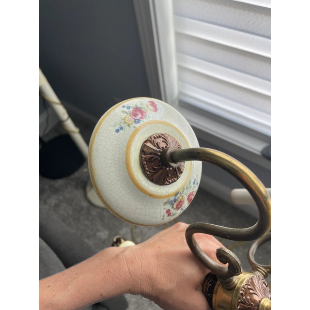 Early 20th Century Floral Porcelain Chandelier For Sale - Image 11 of 12