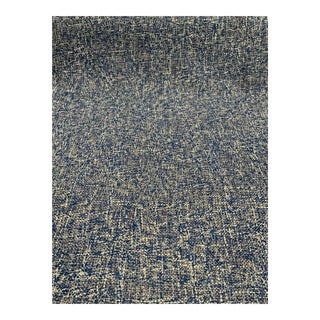 Abberton - Blue and White Woven Designer Fabric - 38.5 Yards For Sale