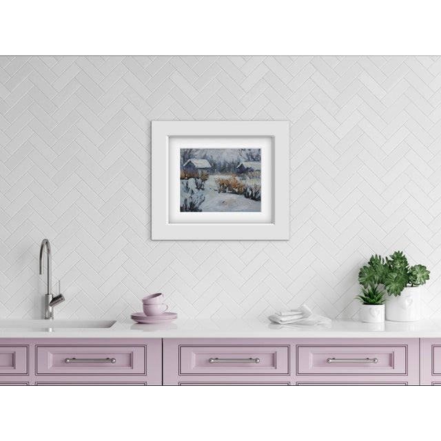Quiet Places & Skyscapes — Winter Snowscape (Original Oil Painting) For Sale - Image 15 of 18