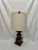 1960s Large 35" Mid-Century Modern Turned Wood Table Lamp For Sale - Image 5 of 6