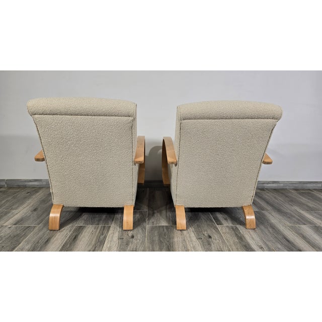 Art Deco Lounge Chairs from Jindřich Halabala, 1950s, Set of 2 For Sale - Image 9 of 10