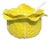 Mid 20th Century Large Yellow Ceramic Cabbageware or Lettuceware Tureen with Lid and Ladle For Sale