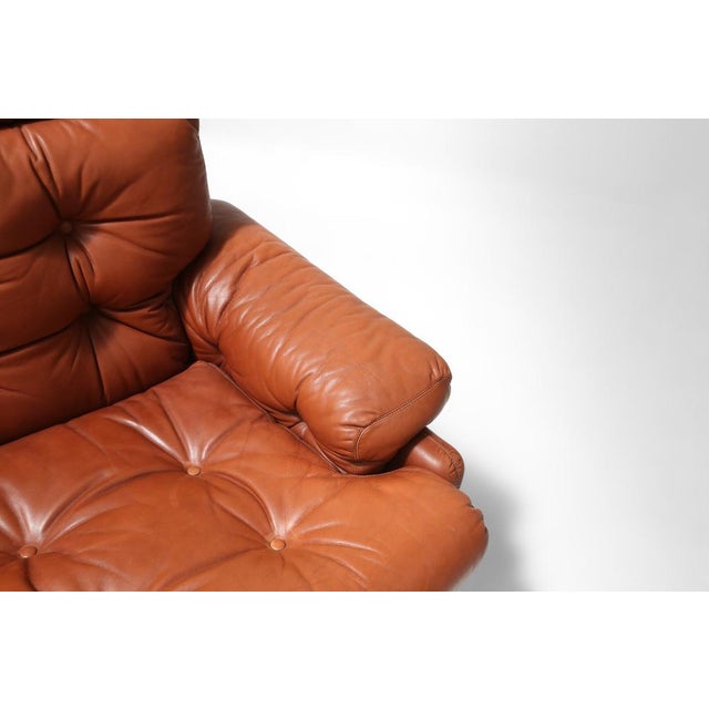1960s Coronado Lounge Chair in Brown Leather by Tobia Scarpa for B&B Italia, Italy, 1960s For Sale - Image 5 of 17
