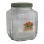 Anchor Hocking Large Square Cookie Jar Cannister Container With Green Lid 4480b For Sale