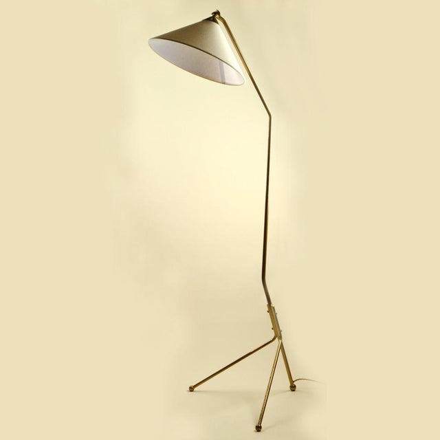 Mid-Century Modern Italian Brass Floor Lamp, 1950s For Sale - Image 4 of 11
