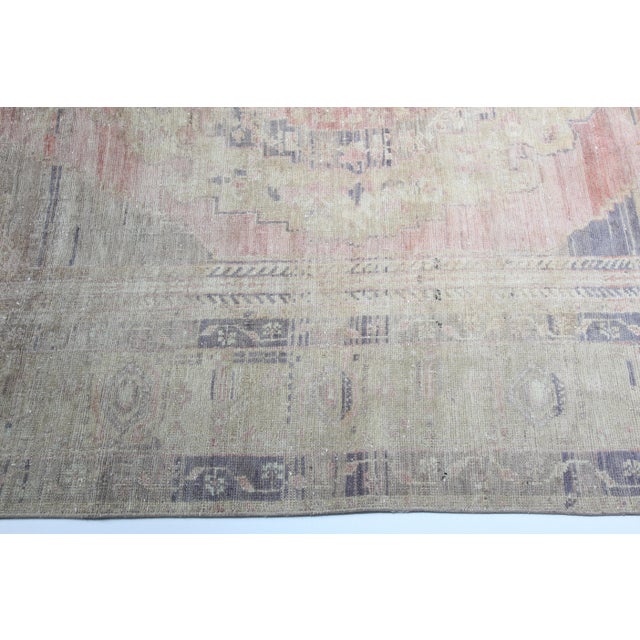 Vintage Turkish Oushak Rug – Faded Beauty in Earthy Tones -5' 5'' X 8' 2'' For Sale - Image 10 of 15