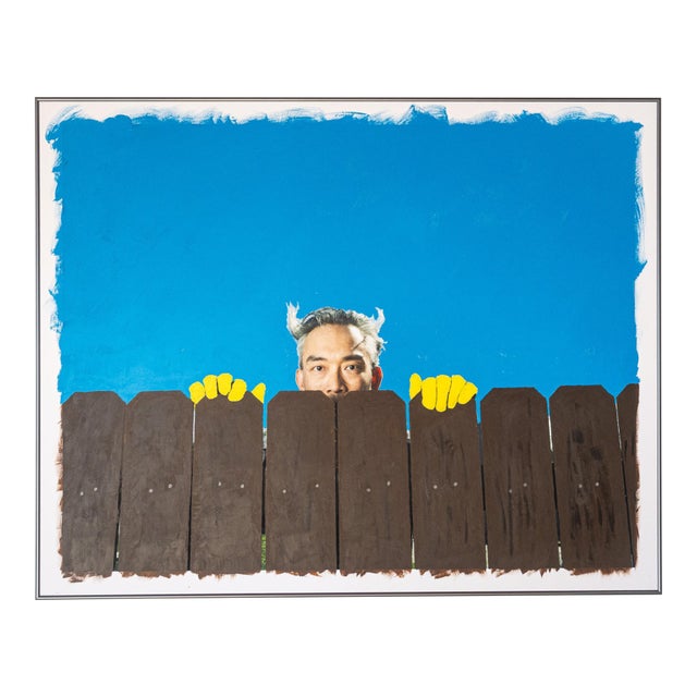 Digital Photograph With Acrylic Paint Titled Peeking Over by Nicholas Sanders For Sale