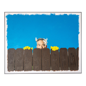 Digital Photograph With Acrylic Paint Titled Peeking Over by Nicholas Sanders