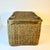 Burnt Umber 1980s Vintage Boho Chic Arts & Crafts Coastal Large Woven Jute Wicker & Bentwood Storage Lidded Basket For Sale - Image 8 of 18