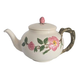 Mid 20th Century Franciscan Desert Rose Teapot For Sale