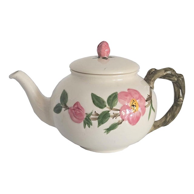 Mid 20th Century Franciscan Desert Rose Teapot For Sale