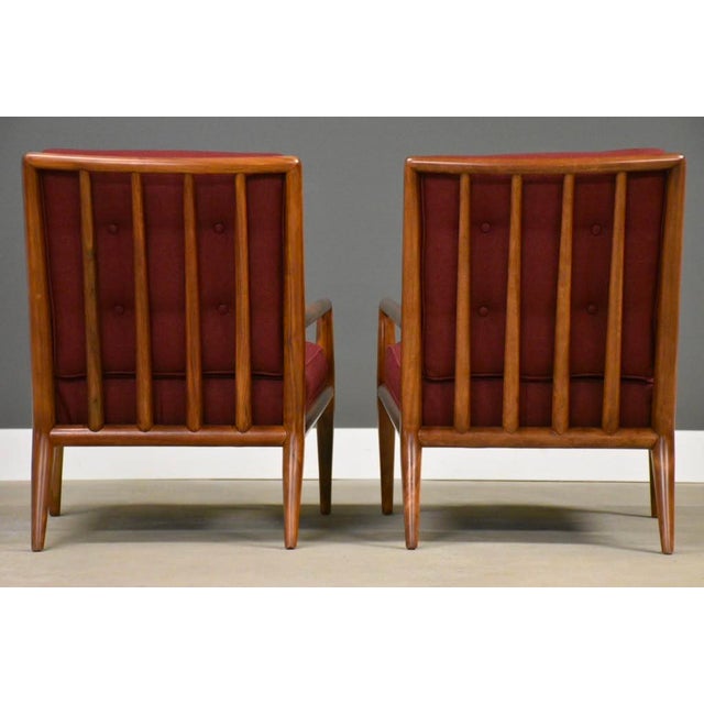 Wood 1950s Robsjohn Gibbings for Widdicomb Lounge Chairs - A Pair For Sale - Image 7 of 10