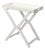 Edna 27.5 in. W Rectangular Wood Removable Top Folding Tray Table, White For Sale
