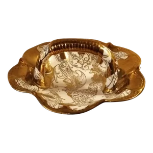 1950s Habannakeh Jordan Gilted Handle Nappy Bowl