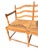 Vintage French Style Pine Bench Settee With Rope Rattan Has Cushion For Sale In New York - Image 6 of 11