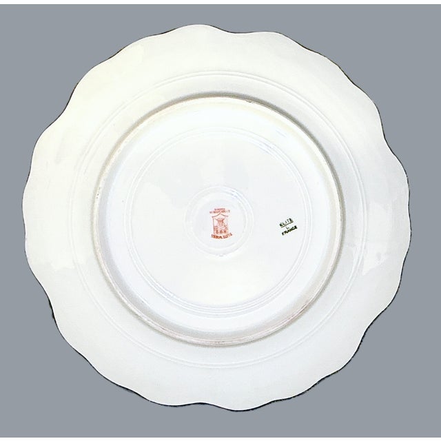 Late 19th Century Early 20th Century Elite Works French Limoges Porcelain Floral Plate For Sale - Image 5 of 9