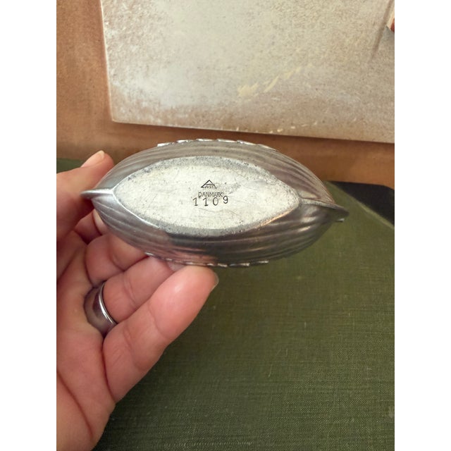 Just Andersen Danish Pewter Viking Ship Dish | Scandinavian Trinket Catchall Desk Decor For Sale - Image 11 of 11