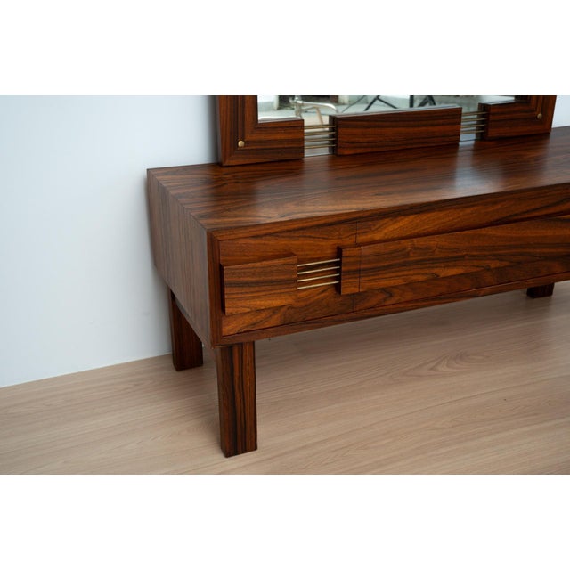 Mid-Century Swedish Mirror with Vanity Console from Ateljé Glas & Trä, 1950 For Sale - Image 6 of 12