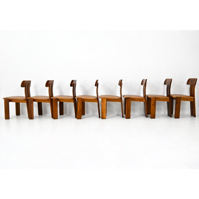 Wood Sapporo Dining Chairs by Mario Marenco for Mobilgirgi, 1970s, Set of 8 For Sale - Image 7 of 11