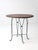 Vintage Mid-Century Wrought Iron Bistro Table With Wood Top For Sale - Image 10 of 13