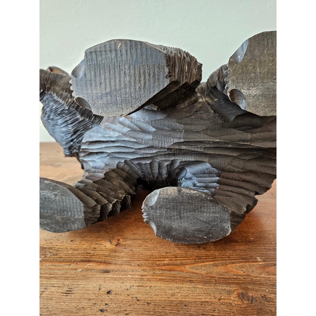 Large Antique Swiss Black Forest Bear Statue Folk Art Wood Carving For Sale - Image 11 of 12