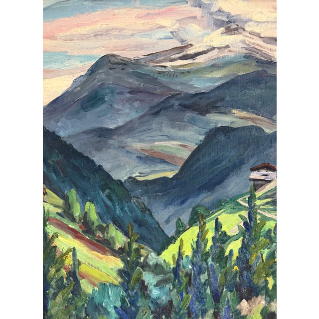 Vintage French Landscape Oil Painting For Sale - Image 9 of 17
