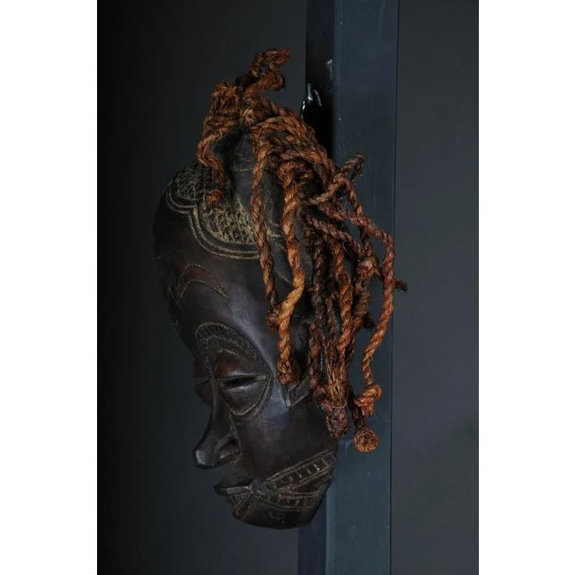 Wood Antique Carved Wood Mask For Sale - Image 7 of 10