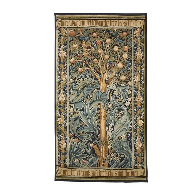 English The Woodpecker Tapestry Handwoven Tapestry - Requires Rod Size 4 For Sale - Image 3 of 3