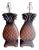 Vintage Ceramic Faux Boise Pineapple Dark Brown Table Lamps- a Pair For Sale