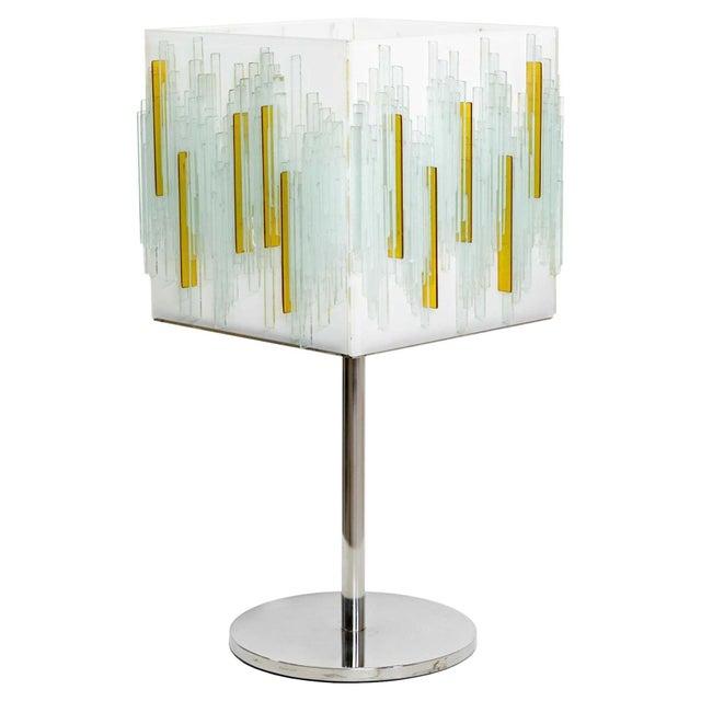 1970s Italian Modernist Art Glass Table Lamp For Sale - Image 16 of 18