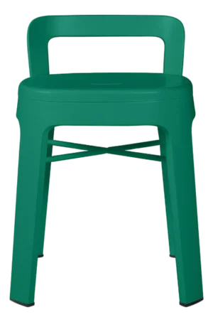 RS Barcelona Ombra Low Stool With Backrest, Emerald