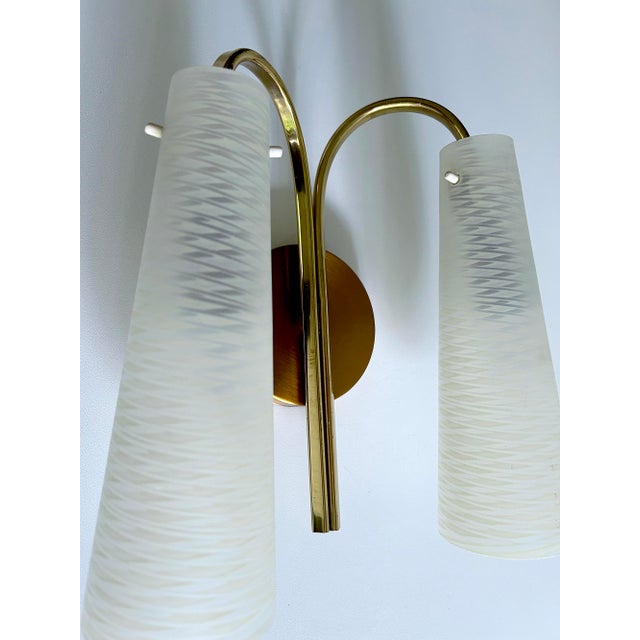 1950s Vintage Glass Wall Light from Hillebrand, 1950s For Sale - Image 5 of 18
