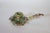 French 19th-Century French Champlevé Enamel Gilt Brass Candleholder With Green Onyx Inset For Sale - Image 3 of 8