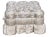 Scalamandre Silk Floral Tufted Upholstered Pouf Ottoman Footstool. Provenance: Joanna Carson Estate