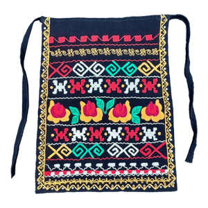 1980s Traditional Bulgarian Folklore Embroidered Apron