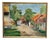 Ulfe, Street with Houses and Trees, 1982, Oil on Canvas, Framed For Sale