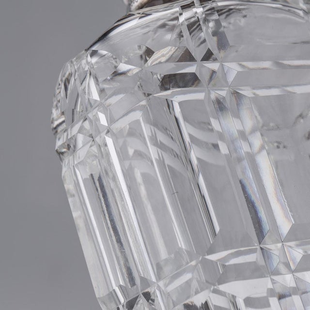 20th Century English Art Deco Solid Silver & Cut Glass Decanters, 1910s, Set of 3 For Sale - Image 15 of 18