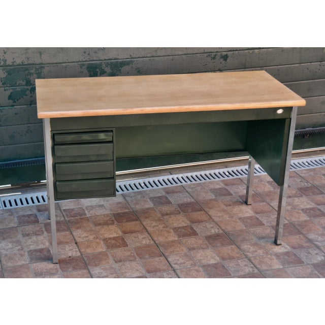 Metal & Wood Desk, 1970s For Sale - Image 15 of 16