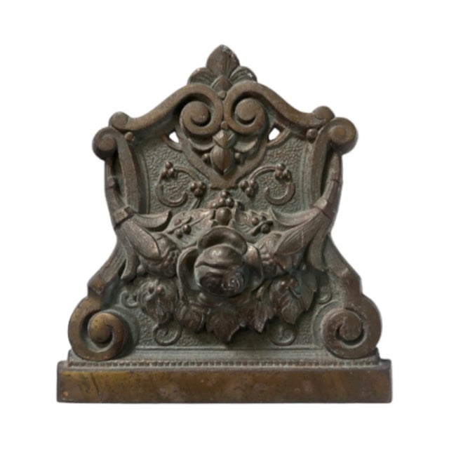 Antique Brass Tabletop Extendable Book Rack For Sale - Image 4 of 5