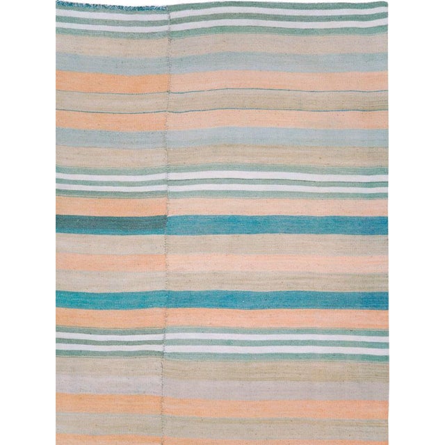 Modern Galerie Shabab Collection Mid-20th Century Handmade Turkish Flatweave Kilim Gallery Carpet For Sale - Image 3 of 10